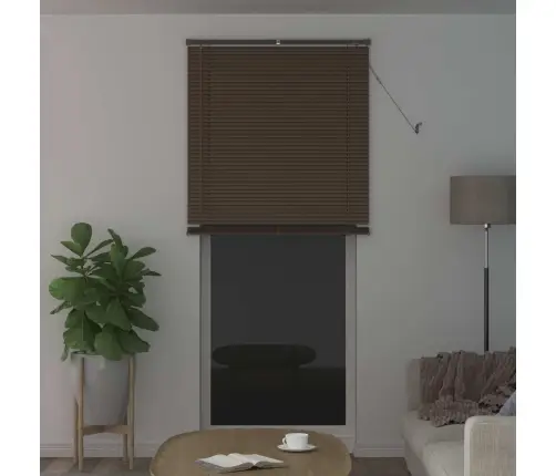 Venecijos Žaliuzės Tamsiai Ruda Su Raštu 213 X 80 Cm Pvc