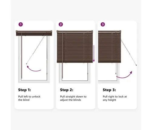 Venecijos Žaliuzės Tamsiai Ruda Su Raštu 213 X 110 Cm Pvc