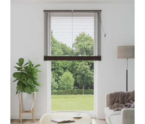 Venecijos Žaliuzės Tamsiai Ruda Su Raštu 213 X 110 Cm Pvc