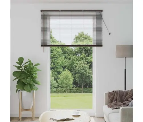 Venecijos Žaliuzės Tamsiai Ruda Su Raštu 213 X 140 Cm Pvc