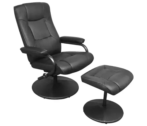 Atzveltnes Krēsls Melna 66,5 X 75 X 99 Cm Mākslīgā Āda Vidaxl