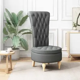 Slipper Krēsls Tumši Pelēks 56,5 X 70 X 110 Cm Audums Vidaxl