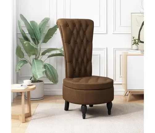 Šlepetė Krėslas Ruda 56,5 X 70 X 110 Cm Dirbtinė Suedė Oda