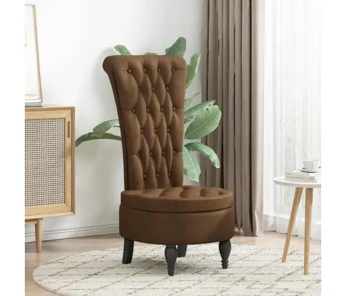 Šlepetė Krėslas Ruda 56,5 X 70 X 110 Cm Dirbtinė Suedė Oda