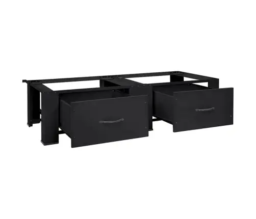 Skalbyklės Pjedestalas 2 Pcs Juoda 127 X 54,5 X 32,5 Cm Plienas