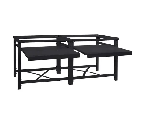 Veļas Mazgājamā Mašīna Uzpaliks 2 Pcs Melna 64 X 55 X 32.5 Cm Vidaxl