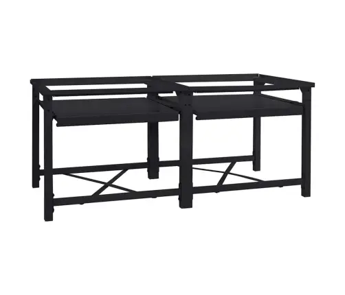 Veļas Mazgājamā Mašīna Uzpaliks 2 Pcs Melna 64 X 55 X 32.5 Cm Vidaxl