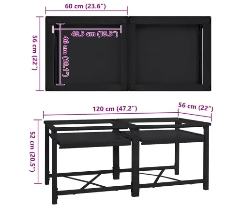 Veļas Mazgājamā Mašīna Uzpaliks 2 Pcs Melna 64 X 55 X 32.5 Cm Vidaxl