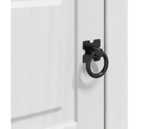 Naktsgaldiņš Balts 35 X 32,5 X 58 Cm Ciets Priedes Koks Vidaxl