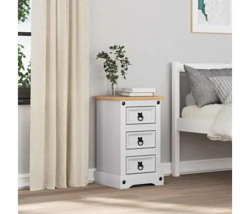 Naktinis Staliukas Su Stalčių Balta 35 X 32,5 X 58 Cm