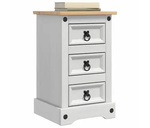 Naktinis Staliukas Su Stalčių Balta 35 X 32,5 X 58 Cm