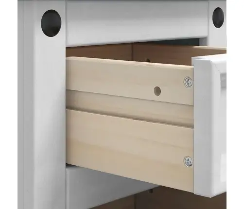 Naktinis Staliukas Su Stalčių Balta 35 X 32,5 X 74 Cm