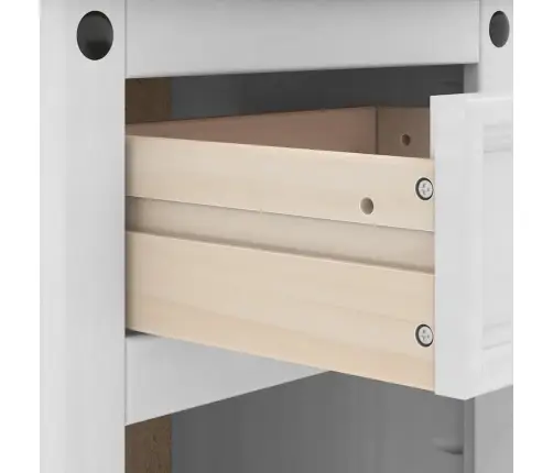 Naktsgaldiņš Balts 45 X 35 X 64 Cm Ciets Priedes Koks Vidaxl