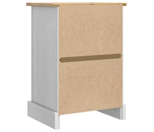 Naktsgaldiņš Balts 45 X 35 X 64 Cm Ciets Priedes Koks Vidaxl