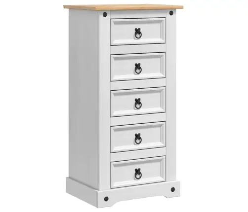 Naktinis Staliukas Balta 53 X 39 X 103 Cm Kietos Pušies Mediena