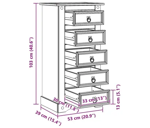Naktinis Staliukas Balta 53 X 39 X 103 Cm Kietos Pušies Mediena