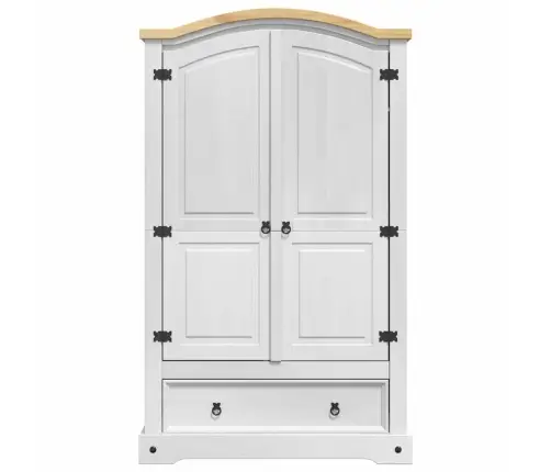 Garderoobikapp Sahtliga Valge 101 X 52 X 170 Cm Tahke Mänd