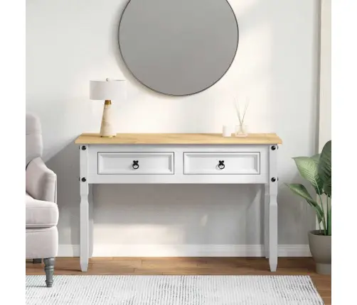 Papildu Galdiņš Balts 115 X 46 X 73 Cm Ciets Priedes Koks Vidaxl