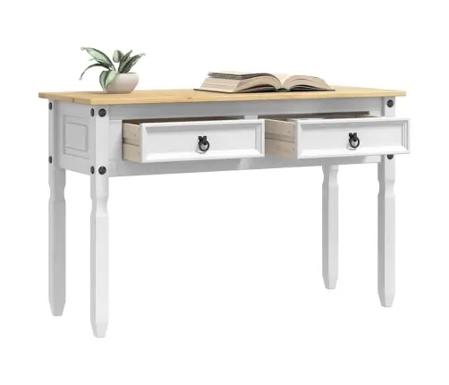 Papildu Galdiņš Balts 115 X 46 X 73 Cm Ciets Priedes Koks Vidaxl