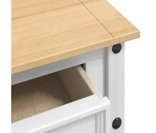 Papildu Galdiņš Balts 114 X 34,5 X 73 Cm Ciets Priedes Koks Vidaxl