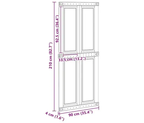 Durvis Corona Balts 90 X 210 Cm Inženierijas Koks Vidaxl