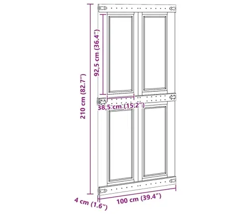 Durvis Corona Balts 100 X 210 Cm Inženierijas Koks Vidaxl