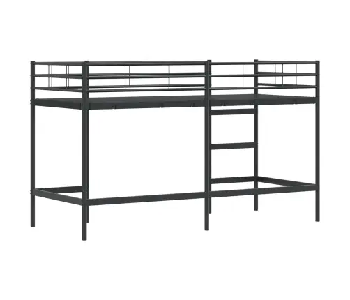 Laste Lofti Voodi Raam Must 74,5 X 190 Cm