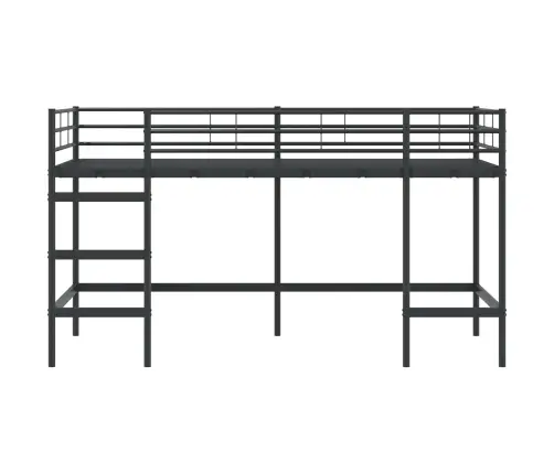 Bērnu Loft Gultas Rāmjis Melna 80 X 201 Cm Vidaxl