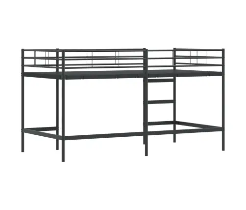 Bērnu Loft Gultas Rāmjis Melna 100 X 201 Cm Vidaxl