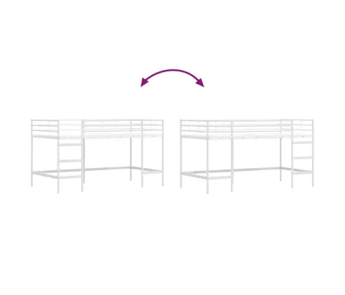 Laste Lofti Voodi Raam Valge 79,5 X 200 Cm