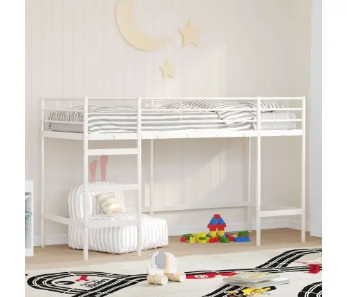 Bērnu Loft Gultas Rāmjis Balts 90 X 190 Cm Vidaxl