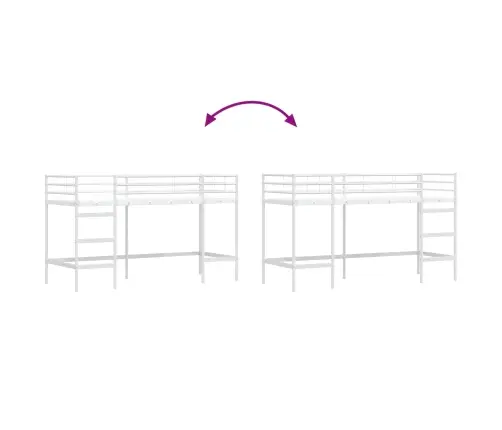 Bērnu Loft Gultas Rāmjis Balts 100 X 190 Cm Vidaxl