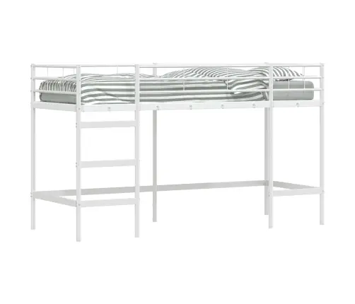 Bērnu Loft Gultas Rāmjis Balts 100 X 190 Cm Vidaxl