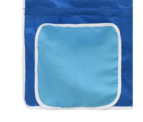 Bērnu Gultas Karkass Ar Aizkariem Melna Un Zila 90 X 201 Cm Vidaxl