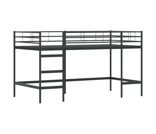 Bērnu Gultas Karkass Ar Aizkariem Melna Un Zila 90 X 201 Cm Vidaxl