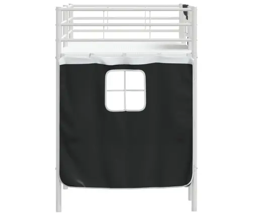 Vaikų Palėpės Lovos Rėmas Su Užuolaidomis Balta Ir Juoda