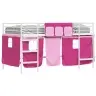 Vaikų Palėpės Lovos Rėmas Su Užuolaidomis Balta Ir Rožinė