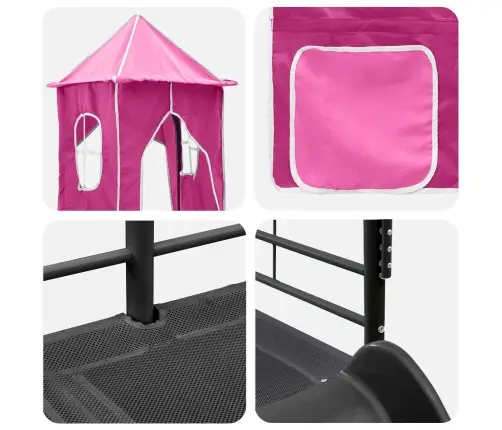 Melns Un Rozā 74,5 X 190 Cm Vidaxl