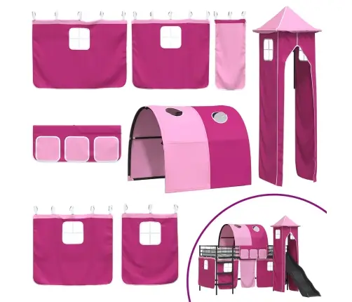 Melns Un Rozā 79,5 X 200 Cm Vidaxl