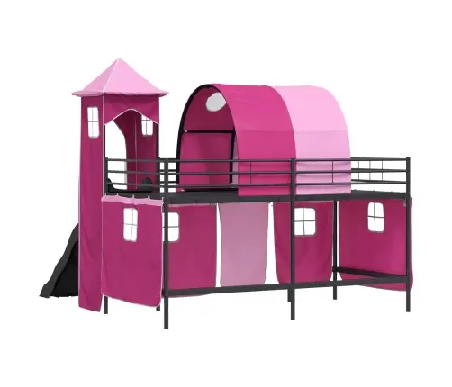 Melns Un Rozā 90 X 200 Cm Vidaxl