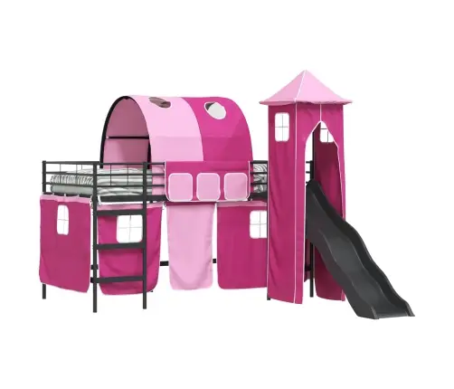 Melns Un Rozā 90 X 200 Cm Vidaxl