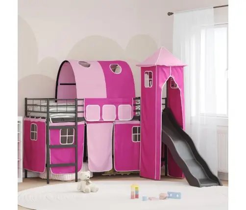 Melns Un Rozā 99,5 X 190 Cm Vidaxl