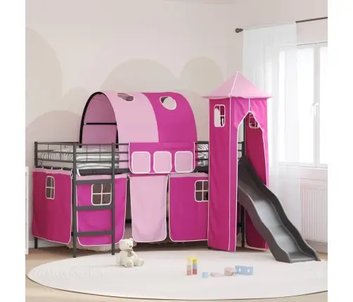 Melns Un Rozā 99,5 X 200 Cm Vidaxl