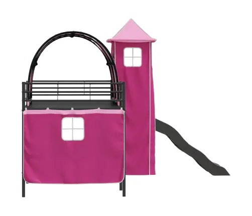 Melns Un Rozā 99,5 X 200 Cm Vidaxl