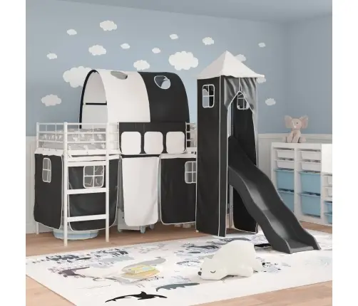 Balts Un Melns 90 X 190 Cm Vidaxl