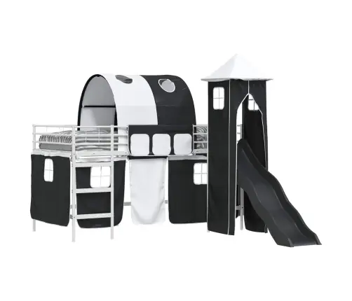 Balts Un Melns 99,5 X 200 Cm Vidaxl