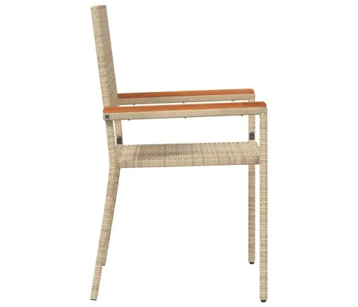 Āra Krēsli 4 Pcs Krems, Brūns Pe Rattan, Solidā Akācija Vidaxl Āra Krēsli 4 Pcs Krems, Brūns Pe Rattan, Solidā Akācija Vidaxl
