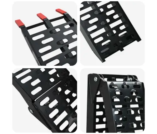 Ielādes Rampa 2 Pcs Melna 222 X 29 X 14 Cm Alumīnijs Vidaxl