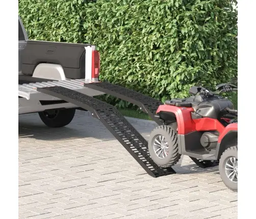 Ielādes Rampa 2 Pcs Melna 222 X 29 X 14 Cm Alumīnijs Vidaxl