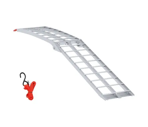 Ielādes Rampa Sudraba 178 X 29 X 14 Cm Alumīnijs Vidaxl